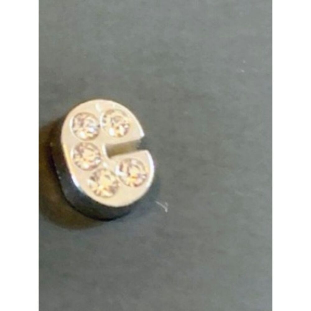 Letter C Bling Charm For Floating Lockets